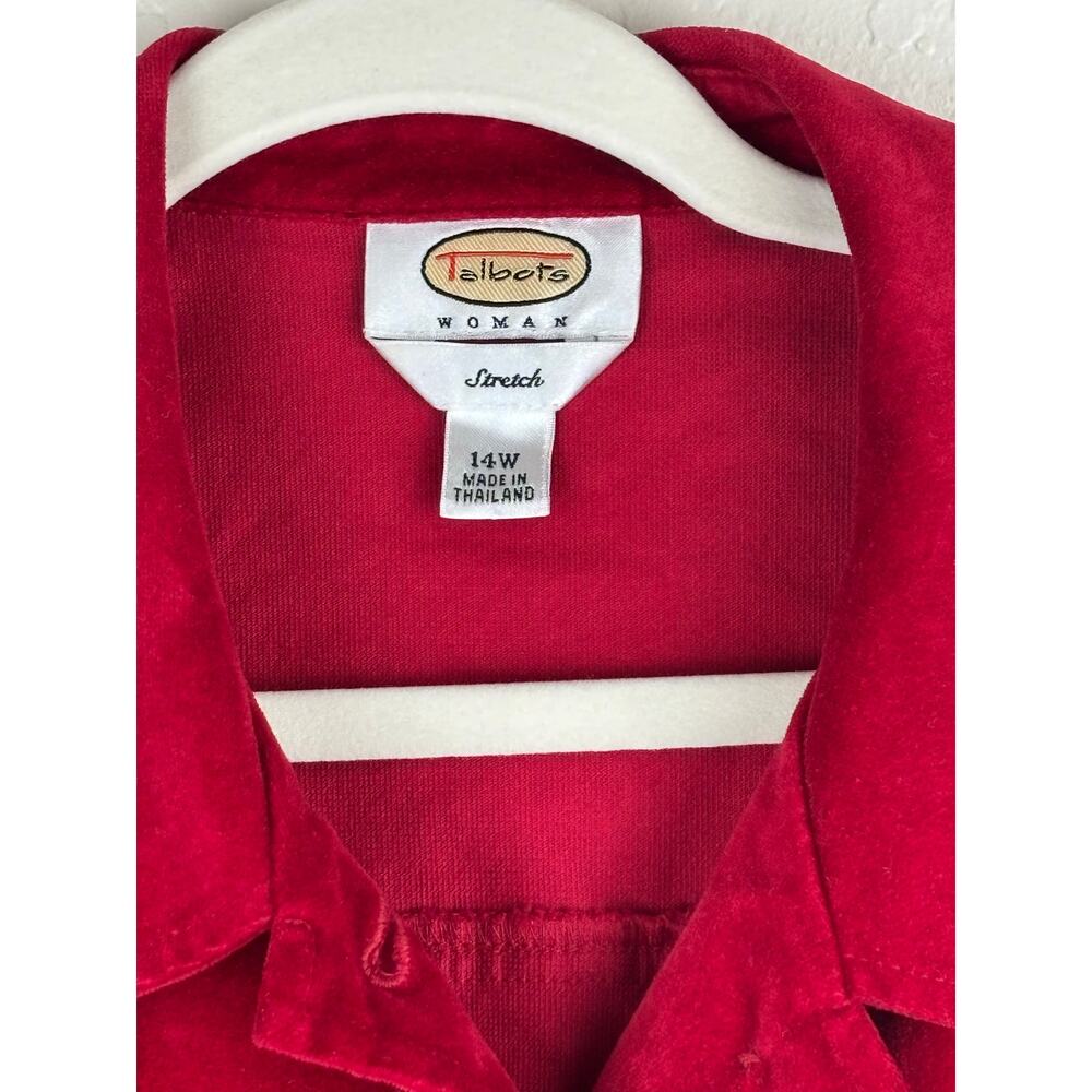 Talbots Vintage Red Jacket with Oversized Buttons Size 14W - Picture 2 of 9